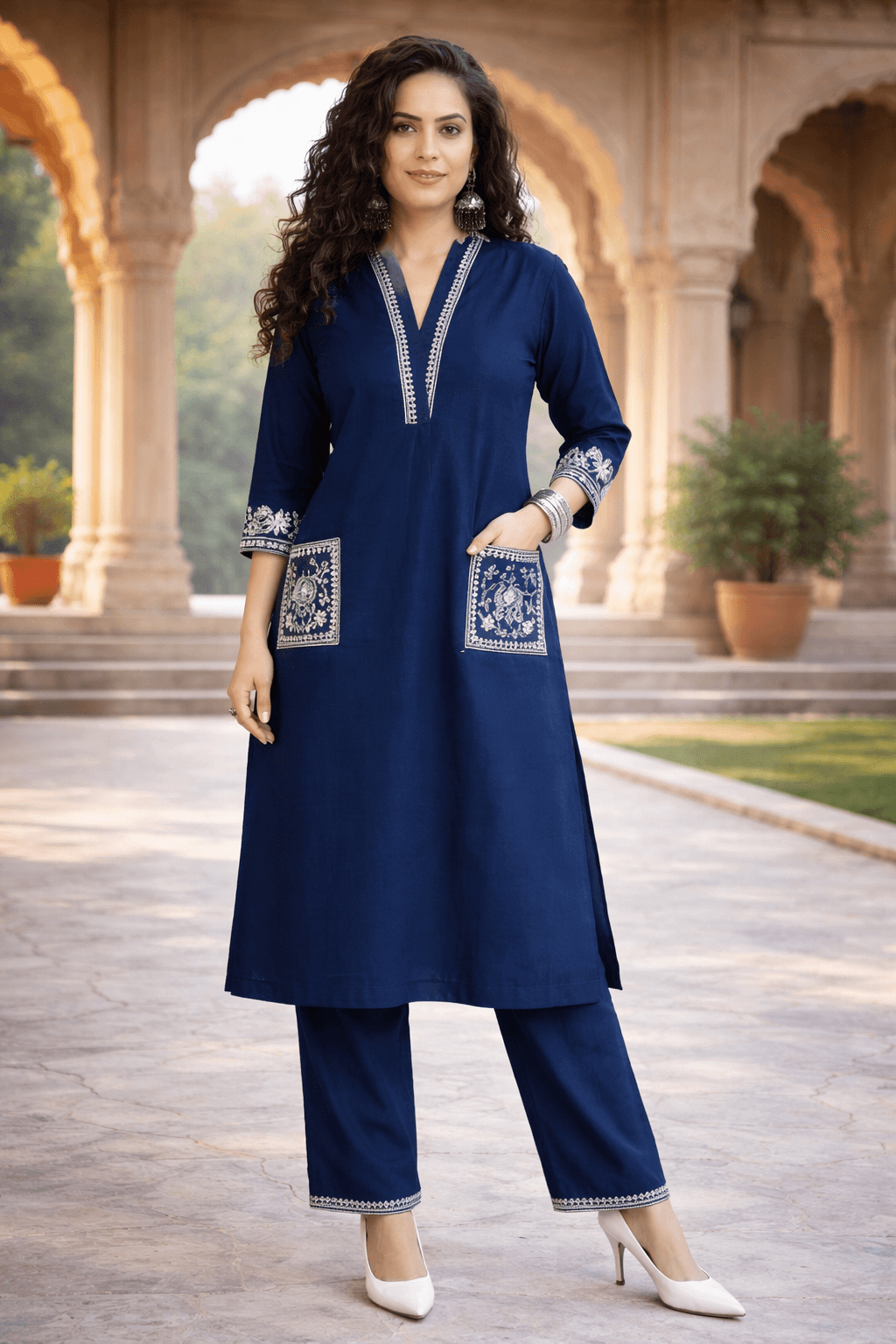 Jaipuri Cotton Kurti Set
