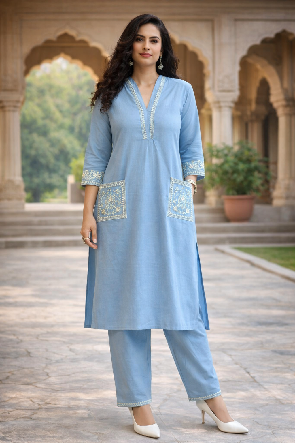 Jaipuri Cotton Kurti Set - Image 4