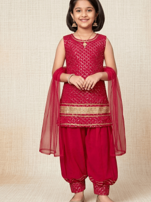 Designer Party Wear Outfit for Girls – Stylish Kids Fashion in Trendy Colors